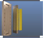 Bolometer-on-Chip mounted to its connector frame